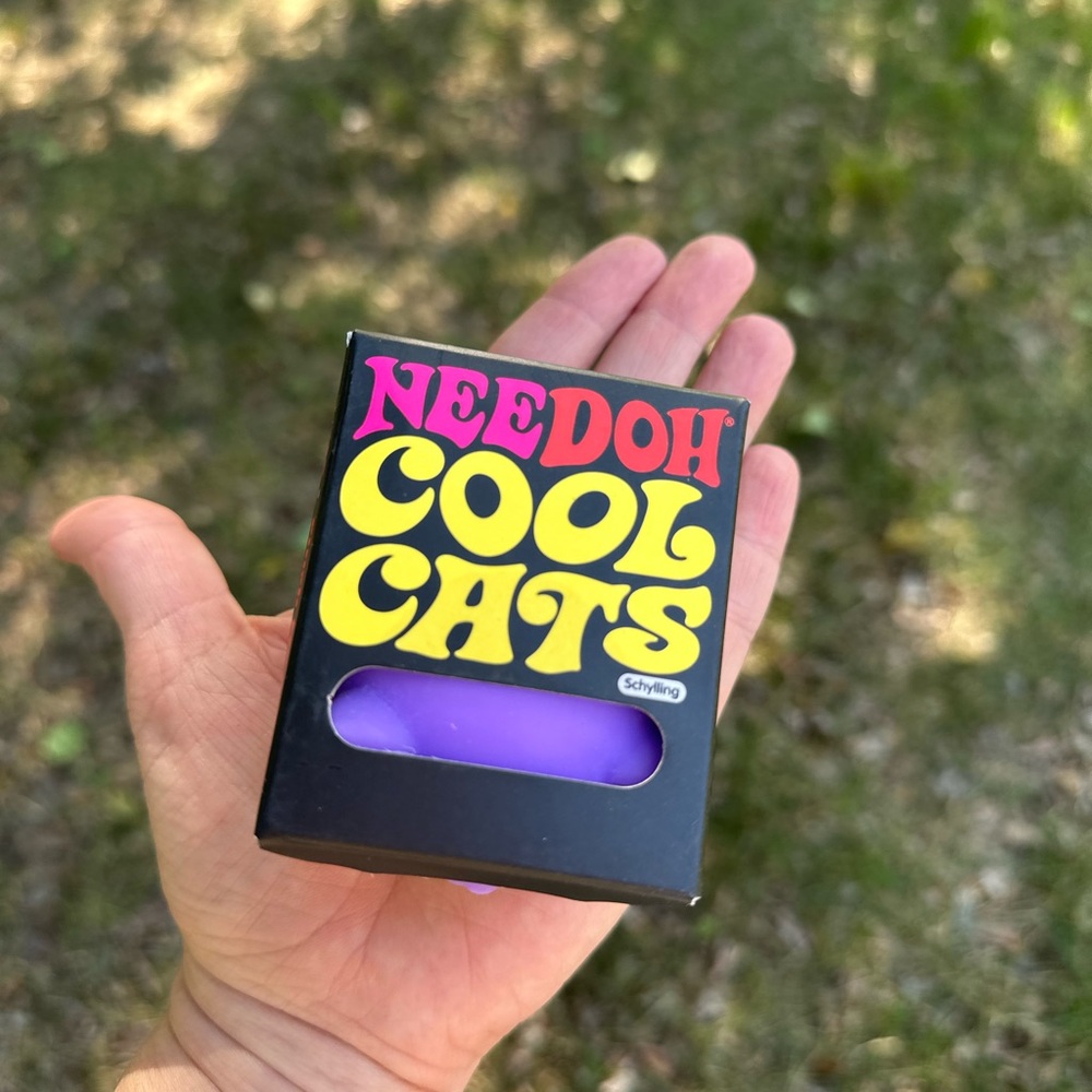 NEW Needoh Cool Cats Purple Squishy Sensory Squish